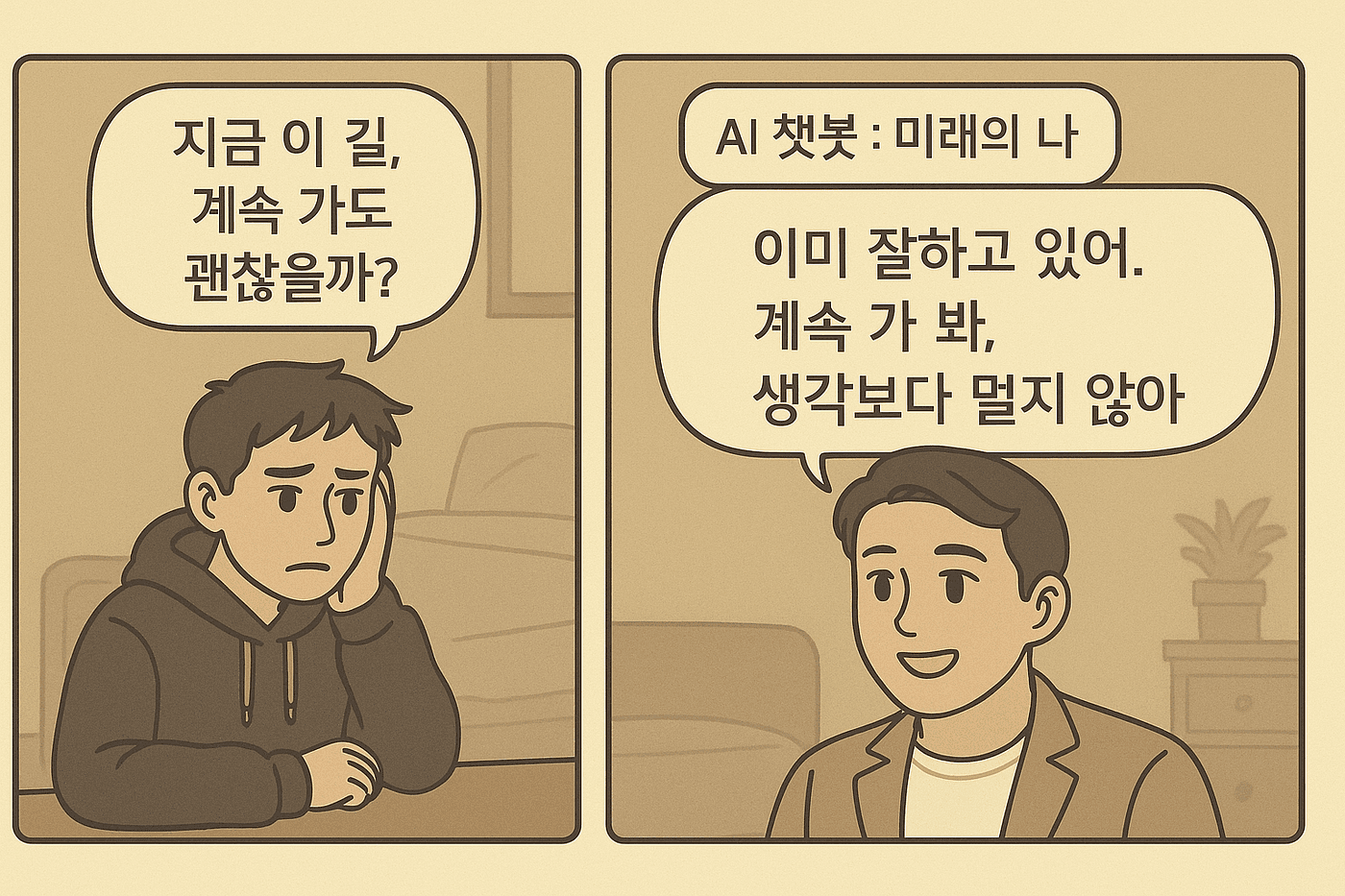 미래의 나와 대화